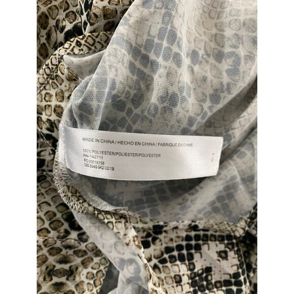 Eloquii Animal Print Short Sleeve Collared Button Down Shirt - 18 - Picture 9 of 10